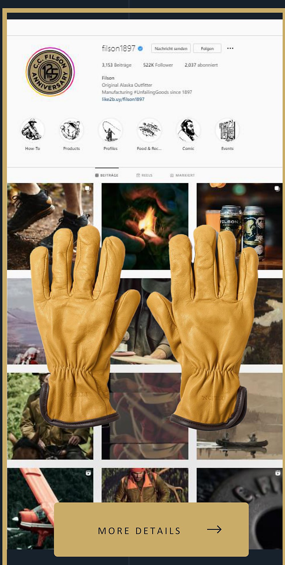 Filson — brand page from the season presentation