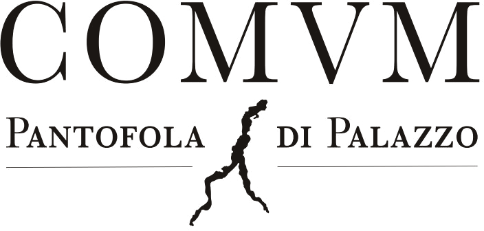COMVM · Pantofola di Palazzo — the wordmark, its signet drawn after the shape of Lake Como