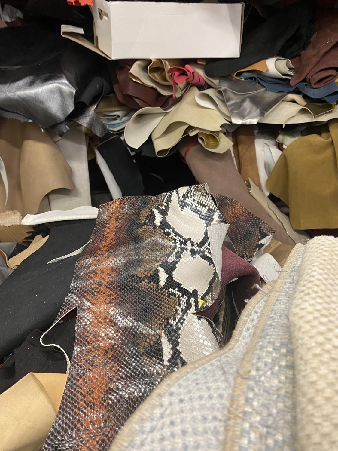 Repurposed textiles and leathers