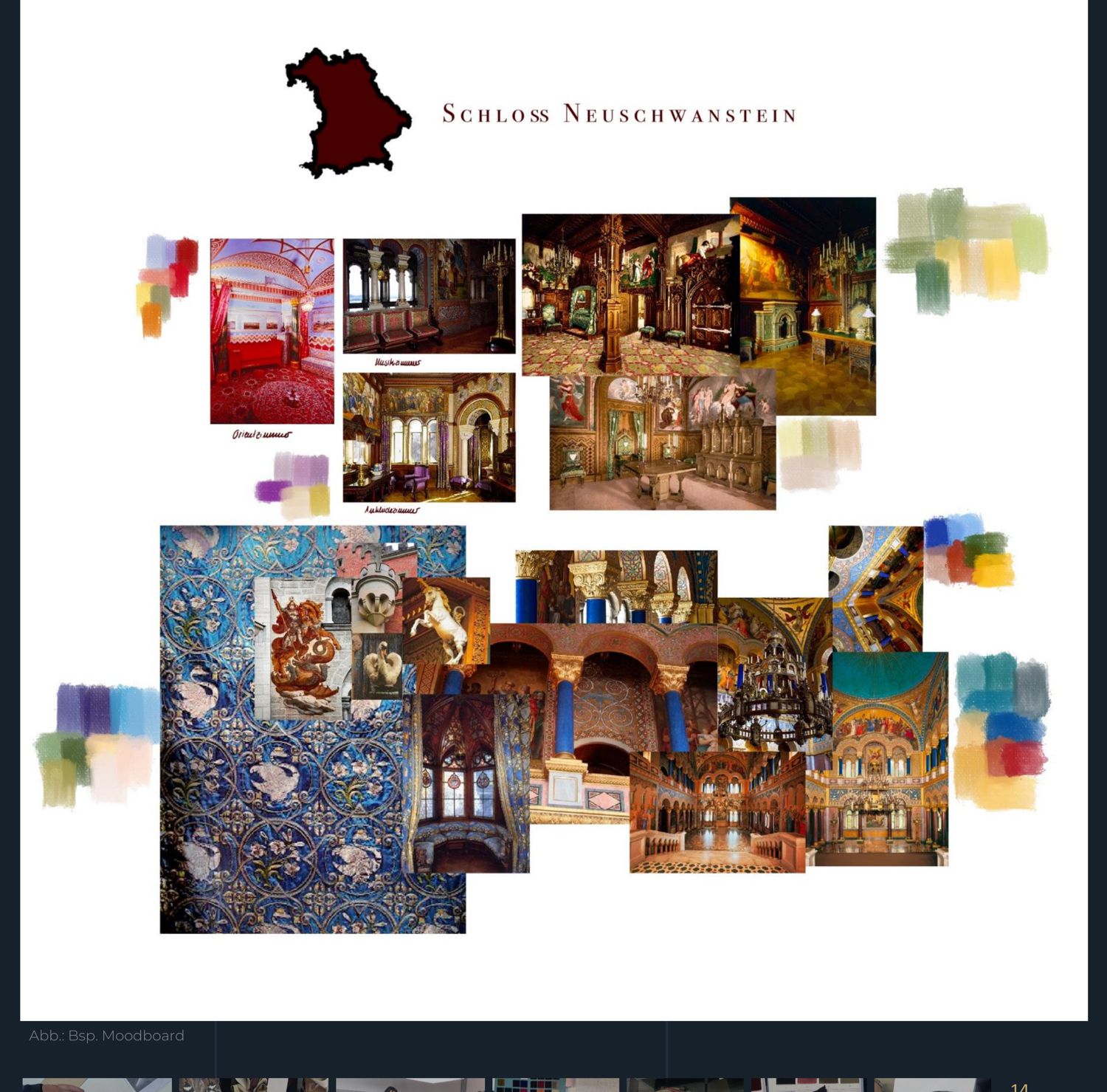 COMVM moodboard — palace interiors and palette